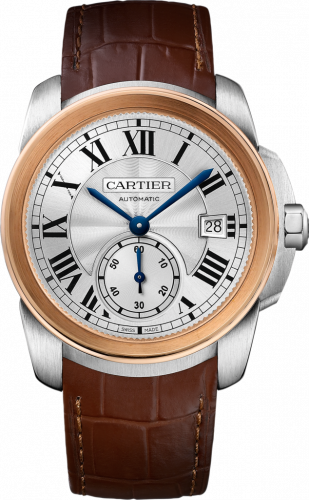 Calibre de Cartier 38 Stainless Steel / Pink Gold / Silver