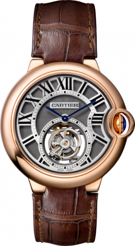 Ballon Blue de Cartier 39 Flying Tourbillon Pink Gold / Grey