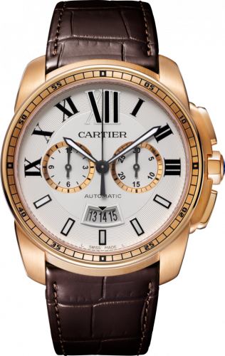 Calibre de Cartier Chronograph Stainless Pink Gold / Silver