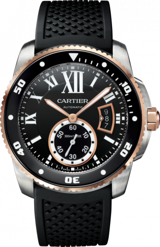 Calibre de Cartier Diver Stainless Steel / Pink Gold / Black / Rubber