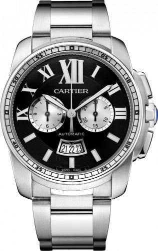 Calibre de Cartier Chronograph Stainless Steel / Black / Bracelet