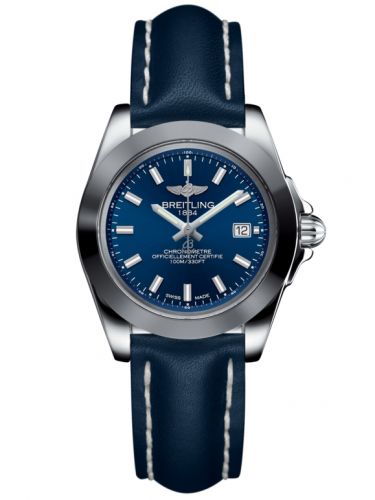Galactic 32 Sleek Edition Stainless Steel / Horizon Blue / Calf