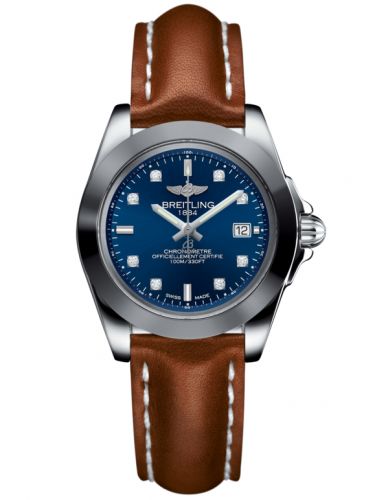 Galactic 32 Sleek Edition Stainless Steel / Horizon Blue Diamond / Calf