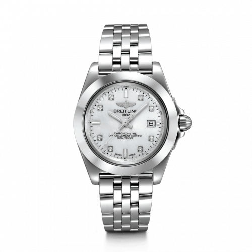 Galactic 32 Sleek Edition Stainless Steel / Pearl Diamond / Bracelet