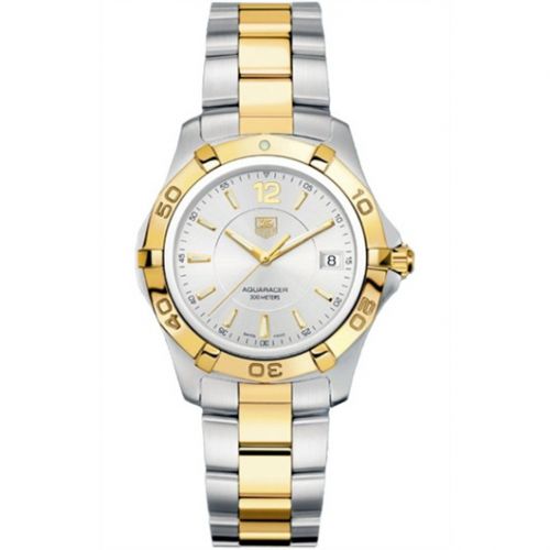 Aquaracer 300M Quartz 38.4 Stainless Steel / Yellow Gold / Silver / Bracelet
