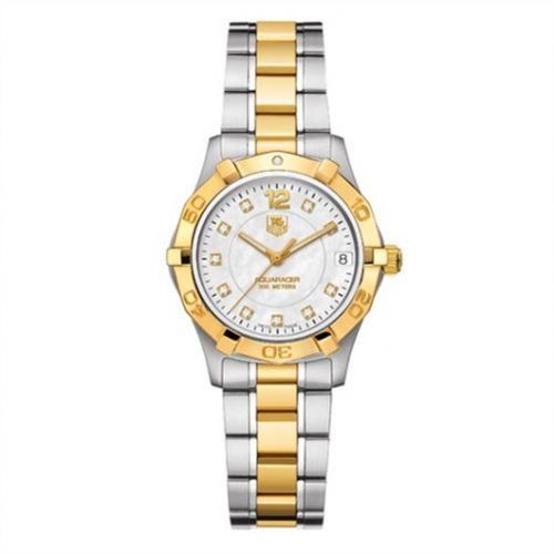 Aquaracer 300M Quartz 32 Stainless Steel / Yellow Gold / MOP / Bracelet