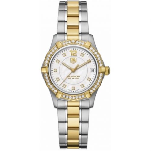 Aquaracer 300M Quartz 32 Stainless Steel / Yellow Gold / Diamond / MOP - Diamond / Bracelet