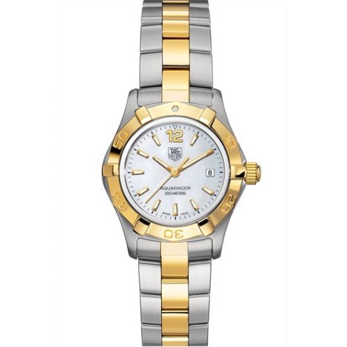 Aquaracer 300M Quartz 27 Stainless Steel / Yellow Gold / MOP / Bracelet