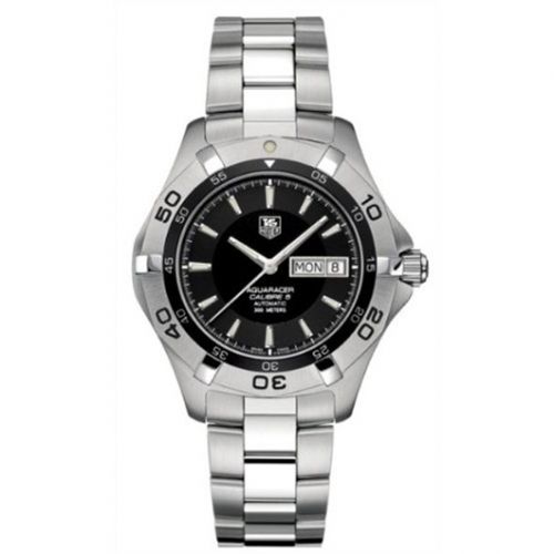 Aquaracer 300M Calibre 5 Day-Date 41 Stainless Steel / Black / Bracelet