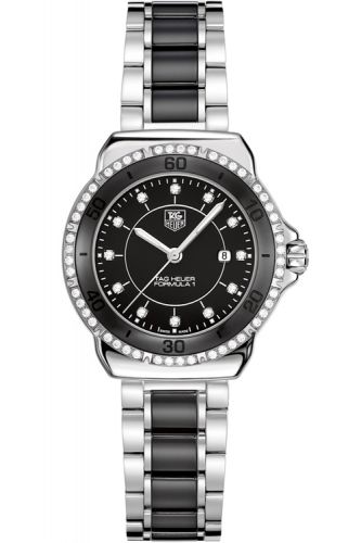 Formula 1 32 Stainless Steel / Diamond / Black / Bracelet