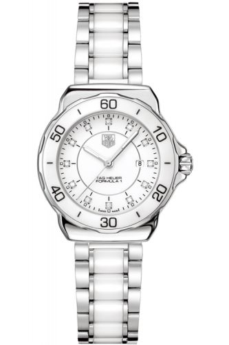 Formula 1 32 Stainless Steel / White - Diamond / Bracelet