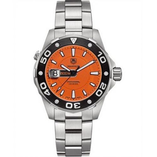 Aquaracer 500M Quartz 43 Stainless Steel / Orange / Bracelet