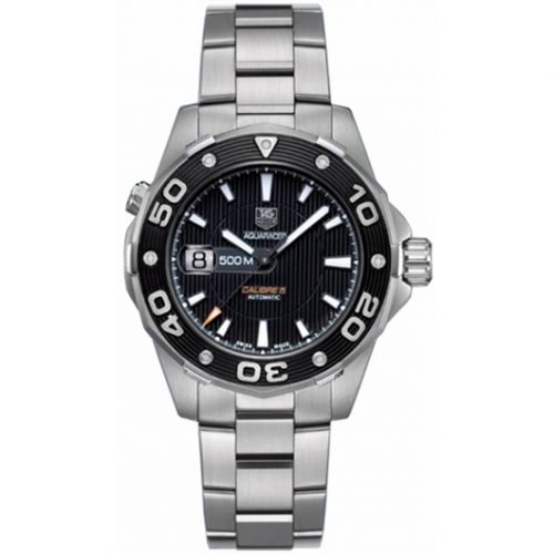 Aquaracer 500M Calibre 5 43 Stainless Steel / Black / Bracelet