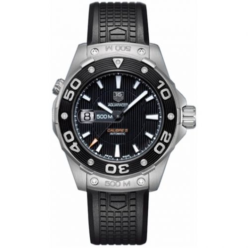 Aquaracer 500M Calibre 5 43 Stainless Steel / Black / Rubber
