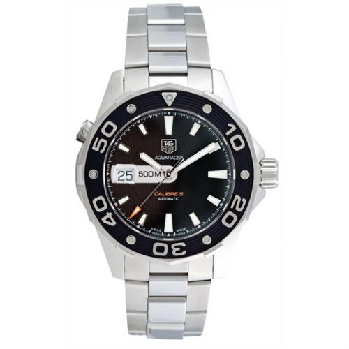 Aquaracer 500M Calibre 5 43 Stainless Steel / Black / Bracelet