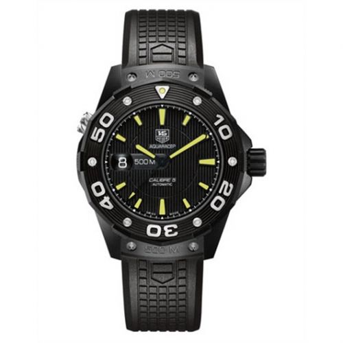 Aquaracer 500M Calibre 5 43 Titanium PVD / Black / Rubber