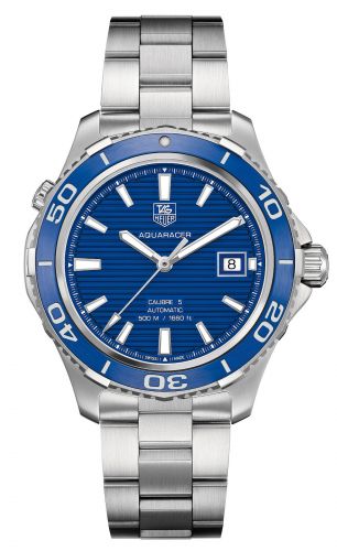 Aquaracer 500M Calibre 5 41 Stainless Steel / Blue / Bracelet