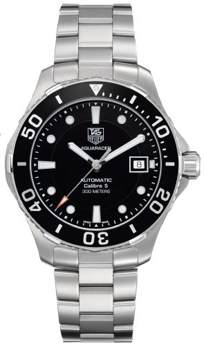 Aquaracer 300M Calibre 5 41 Stainless Steel / Black / Bracelet