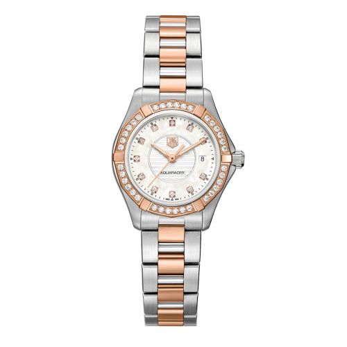 Aquaracer 300M Quartz 27 Stainless Steel / Rose Gold / Diamond / Silver / Bracelet