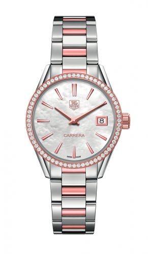 Carrera Lady Quartz 32 Stainless Steel / Rose Gold / Diamond / MOP / Bracelet