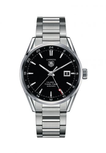 Calibre 7 Twin Time Stainless Steel / Black / Bracelet