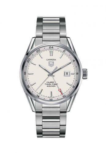 Calibre 7 Twin Time Stainless Steel / Silver / Bracelet