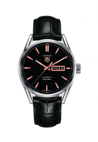 Carrera Calibre 5 Day Date Stainless Steel / Black / Alligator