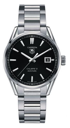 Carrera Calibre 5 39 Stainless Steel / Black / Bracelet