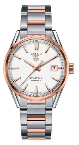 Carrera Calibre 5 39 Stainless Steel / Rose Gold / Silver / Bracelet