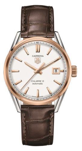 Carrera Calibre 5 39 Stainless Steel / Rose Gold / Silver / Alligator