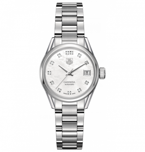 Carrera Calibre 9 28 Stainless Steel / MOP -- Diamond / Bracelet