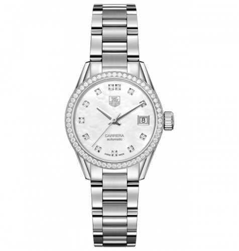 Carrera Calibre 9 28 Stainless Steel / Diamond / MOP - Diamond / Bracelet