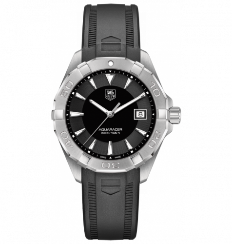 Aquaracer 300M Quartz 40.5 Stainless Steel / Black / Rubber