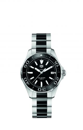Aquaracer 300M Quartz 35 Stainless Steel / Black / Bracelet