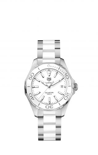 Aquaracer 300M Quartz 35 Stainless Steel / White / Bracelet