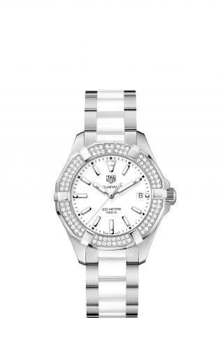 Aquaracer 300M Quartz 35 Stainless Steel / Diamond / White / Bracelet