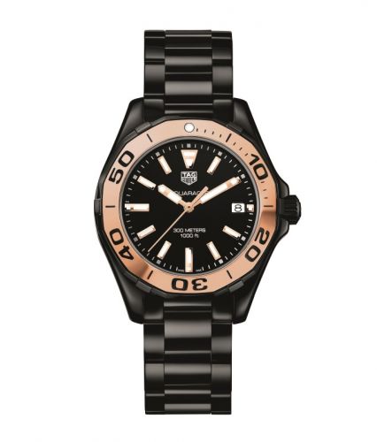 Aquaracer 300M Quartz 35 Ceramic / Rose Gold / Black / Bracelet