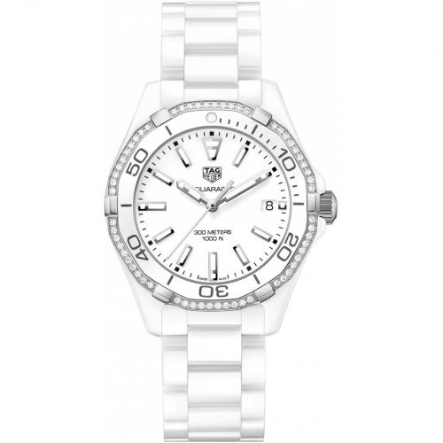 Aquaracer 300M 35 Ceramic / Diamond / White / Bracelet