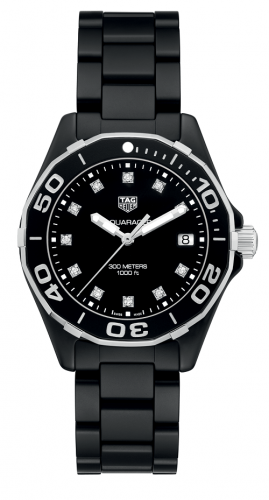Aquaracer 300M 35 Ceramic / Black - Diamond / Bracelet