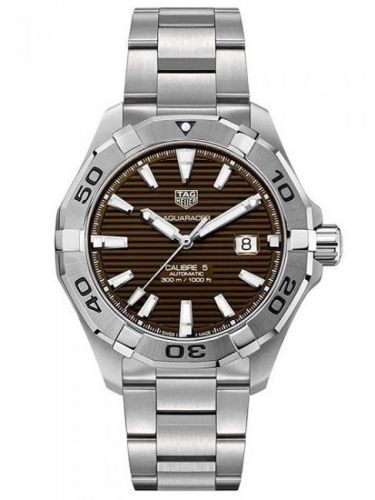 Aquaracer 300M Calibre 5 43 Stainless Steel / Brown / Bracelet