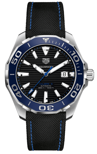 Aquracer 300M Calibre 5 43 Stainless Steel / Black / Nylon
