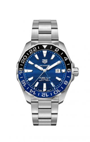 Aquaracer 300M Calibre 7 GMT Stainless Steel / Blue / Bracelet