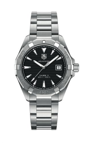 Aquaracer 300M Calibre 5 40.5 Stainless Steel / Black / Bracelet