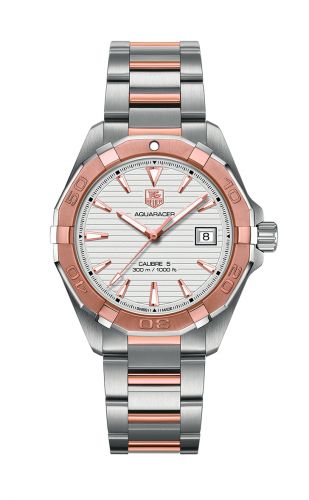 Aquaracer 300M Calibre 5 40.5 Stainless Steel / Rose Gold / Silver / Bracelet