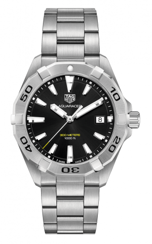 Aquaracer Quartz 300M 41 Stainless Steel / Black / Bracelet