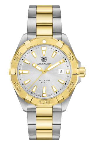 Aquaracer 300M Quartz 41 Stainless Steel / Yellow Gold / Silver / Bracelet
