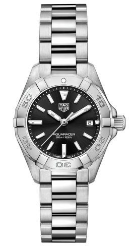 Aquaracer 300M Quartz 27 Stainless Steel / Black / Bracelet