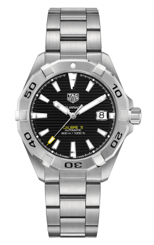 Aquaracer 300M Calibre 5 Automatic 41 Stainless Steel / Black / Bracelet