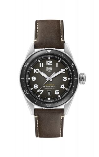Autavia Isograph Calibre 5 Stainless Steel / Black / Leather