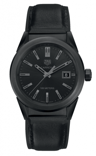 Carrera Quartz 36 Stainless Steel PVD / Black / Calf